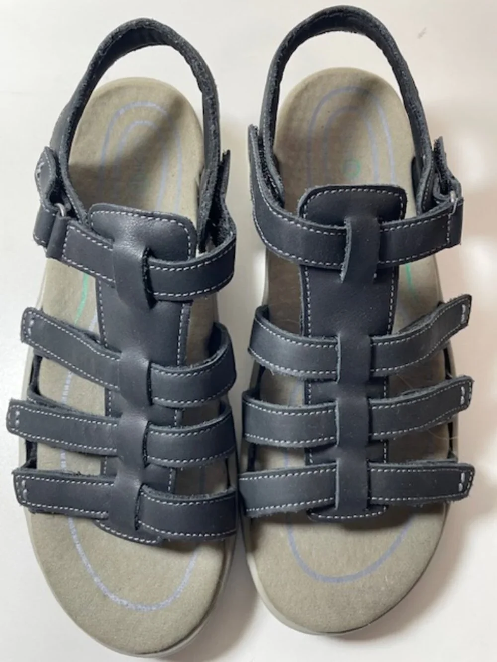 Orthofeet Womens Black Sandals NEW Size 8D